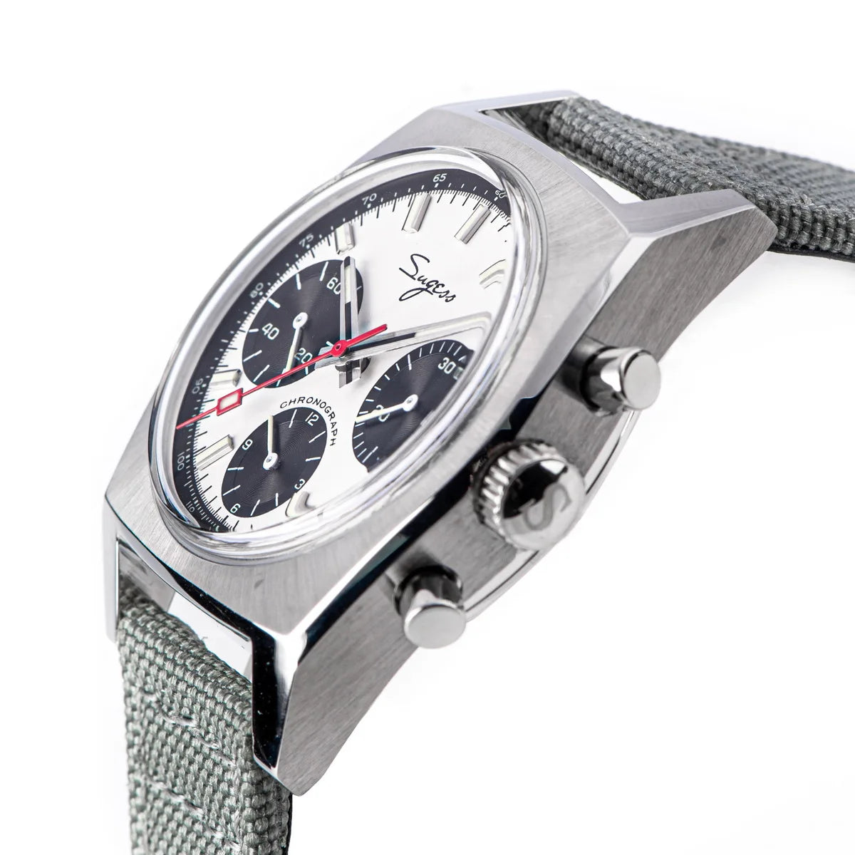 Sugess S419 Series 37mm Original Swanneck Movement Chronograph Master Mens Watch Mechanical Wristwatch Dome Sapphire Crystal New