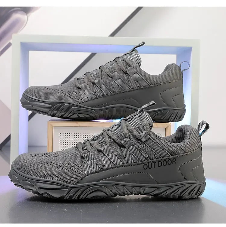 Scarpe da uomo semplici e leggere da trekking sportivo 2025, barefoot a punta larga, multifunzionali casual in mesh traspirante per camminare