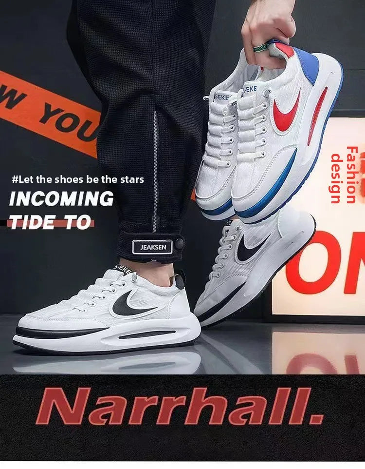 Comfortable Breathable Mesh Sports Shoes Men's Casual Style Lightweight Versatile Plain Color Spring Summer Autumn Seasonal Wear