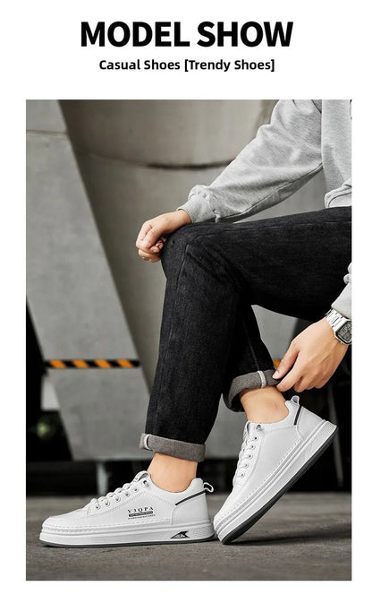 Modieuze casual zomerrijschoenen voor heren, sportieve instaploafers, veelzijdig, comfortabel, ademend, slijtvast leer -..