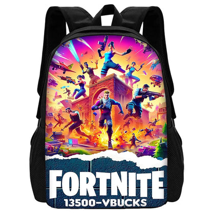 Hot Game Shooting Fortnites Child School Backpack With Shoulder Bag Pencil Bags School Bags for Boys Girls Best Gift
