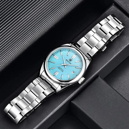 BENYAR 39mm Automatic Mechanical Watch Seagull Movt Men Stainless Steel 100M Waterproof Clock BWG-9 Luminous Reloj Hombre