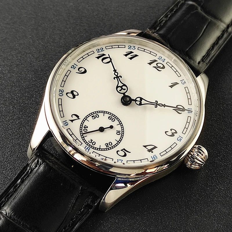 Men's Manual Mechanical Watch Roasted Blue Pin Seagull ST3621 Vintage Business Men's Waterproof Genuine Leather Watch