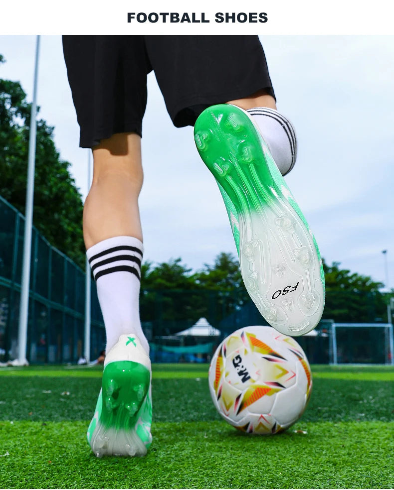 New Men Football Boots Non-Slip Boys Soccer Shoes Grass Cleats High-quality Match Sneakers Hot-selling Outdoor High-top Light