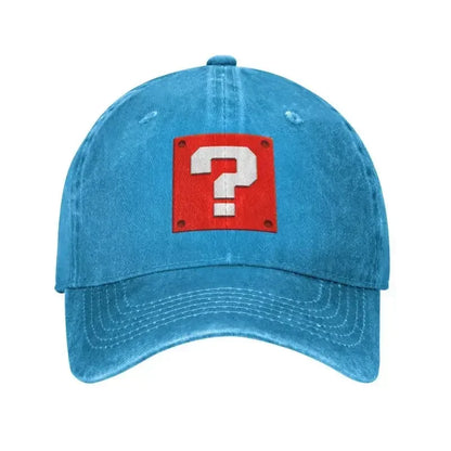Casquette de baseball personnalisée, style Cartoom, avec motif « Question Block », pour femmes et hommes, ajustable, unisexe, en coton, style « Dad Hat », casquettes Snapback performantes