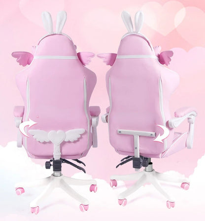 Pink Gaming Chair High-Quality Girls Cartoon Home Live Gamer Chair Comfortable Swivel Chair Adjustable Office Computer Chair