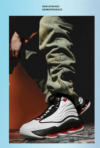 Men's Basketball Shoes Breathable Cushioning Non-Slip Wearable Runing Shoes Gym Training Athletic Basketball Sneakers for Women