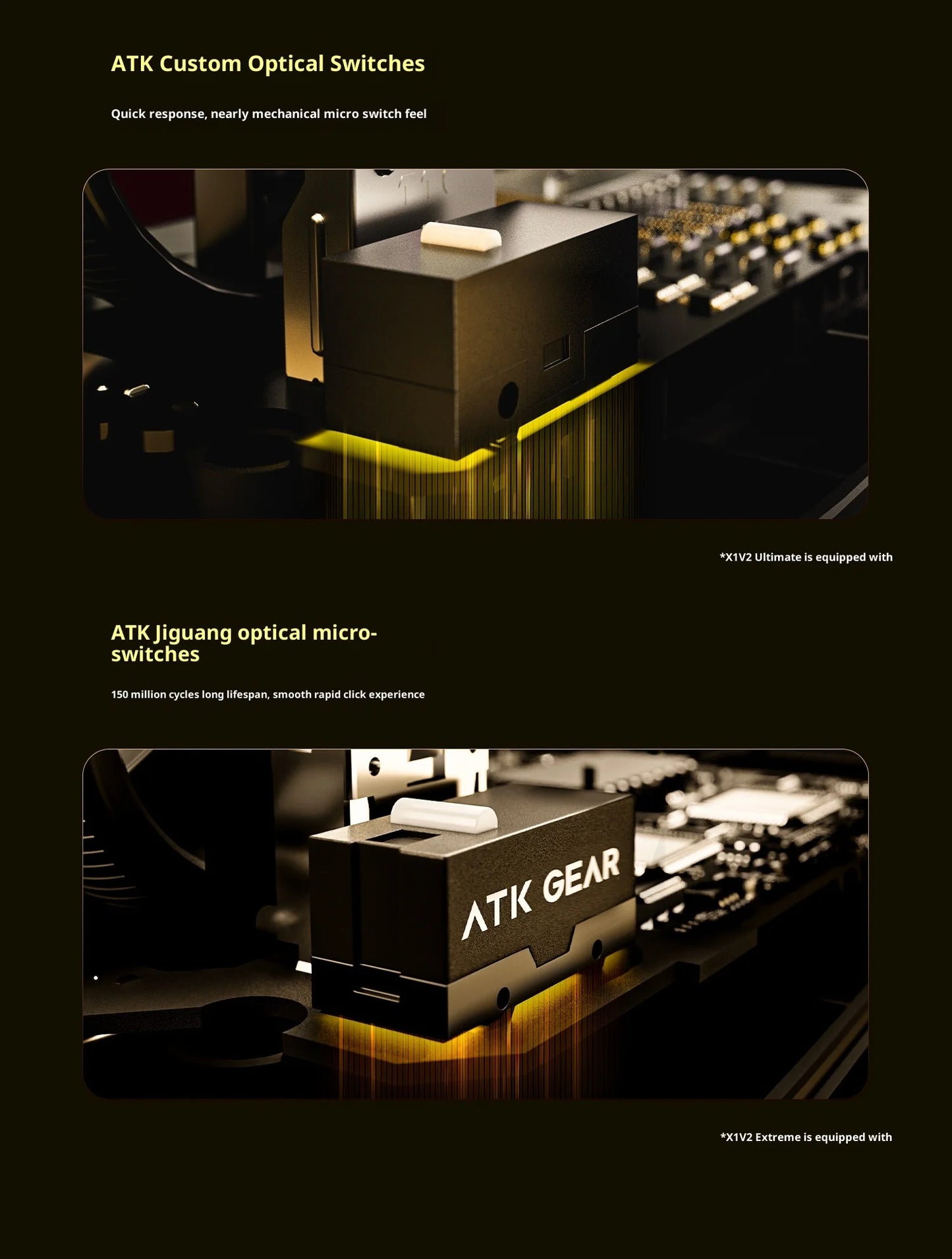 ATK X1 V2 Ultimate 2.0 Mouse Wireless Paw3950 Ultra 54g Lightweight 750ips 0.163ms Low Latency 650ips Gamer New Accessory Gifts
