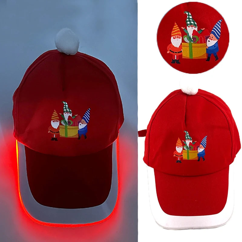 Fashion Glowing Baseball Cap LED Light Up Hiphop Hat Bar Club Props Fluorescent Hat Men Women DJ Dance Supplies Costume