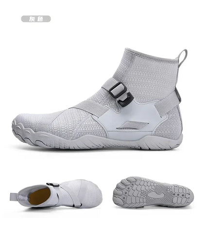 Zapatillas deportivas de exterior para senderismo y vadeo, unisex, para natación, calzado acuático de caña alta barefoot, zapatos aqua para playa, fitness, buceo y surf