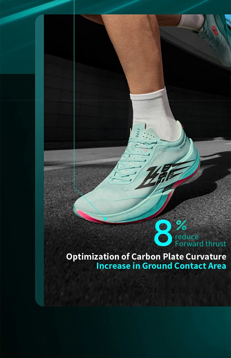 QIAODAN Feiying PB6.0 Men's Marathon Racing Running Shoes Full Palm Carbon Plate Sneakers Lightweight Sports Shoes QDB023261299