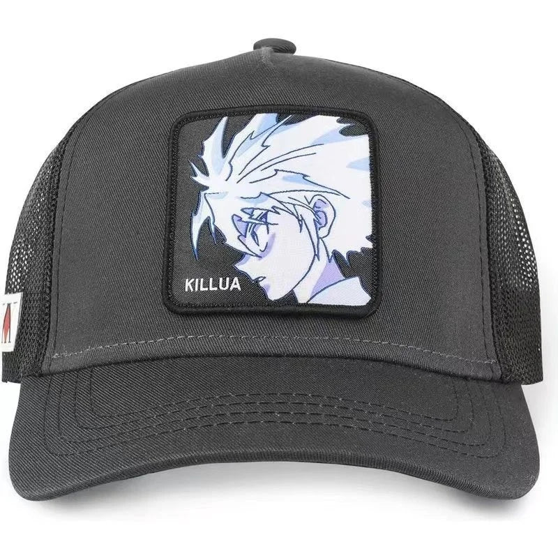 Hunter X Hunter-keps, sommar-snapback-baseballkeps för män, broderad, hiphop-stil, solskydd, justerbar truckerkeps i nät