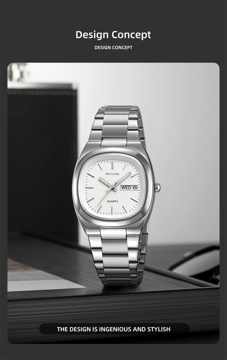 SKMEI 2420 Casual Female Wristwatch Dress For Women Ladies Business Steel Clock Fashion Quartz Date Time Women Luxury Watches