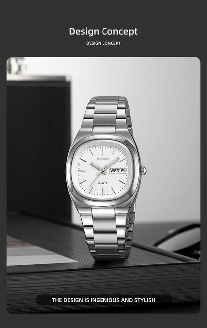 SKMEI 2420 Casual Female Wristwatch Dress For Women Ladies Business Steel Clock Fashion Quartz Date Time Women Luxury Watches