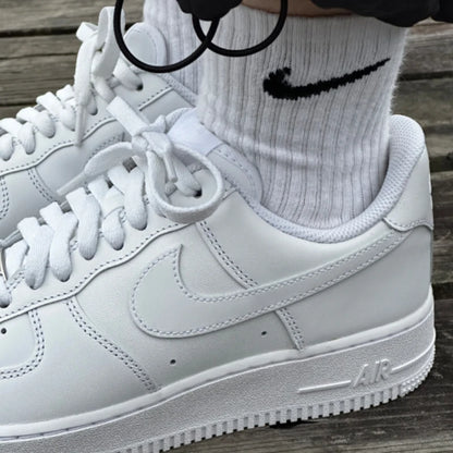 Nike Air Force 1 '07 Women Triple White Leather AF1 Classic Comfortable Air Cushion Board Shoes Casual White Sneakers DD8959-100