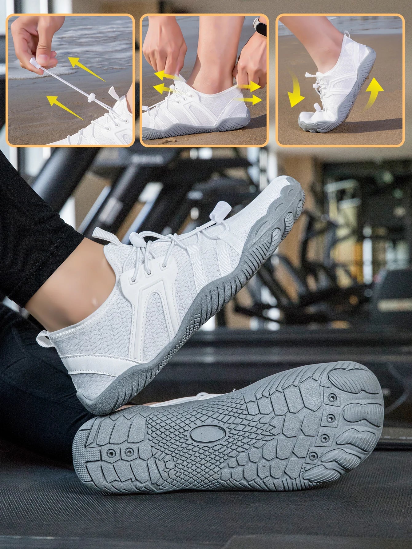 Summer Unisex Swimming Shoes Outdoor Beach Sandals Water Sports Five-Finger Upstream Shoes Quick-Drying And Non-Slip