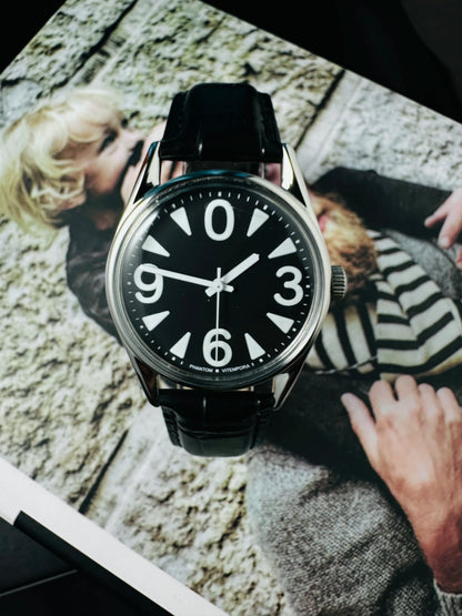 Men's Mechanical Watch for Shanghai 8120 Manual Movement 38mm Vintage 3D Acrylic Crystal