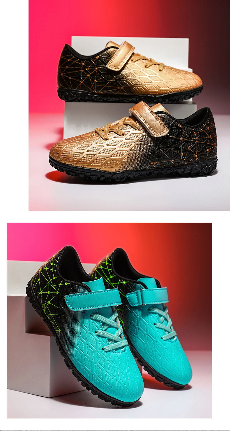 New Men Soccer Shoes Girls Cleats Outdoor Match Training Sport Football Boots Long Spikes Comfortable Breathable Boys Non Slip