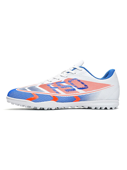 All Season TF Turf Football Boots PU Breathable Fabric Upper Rubber Non-slip Sole Durable Men Women Teenager Shoes