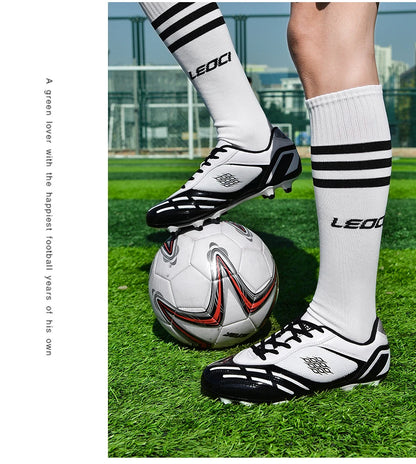 Soccer Shoes Men Turf Football Boots Fashion Firm Ground Studs Anti Slip Boy Sneakers Original Outdoor Field Training Trainers