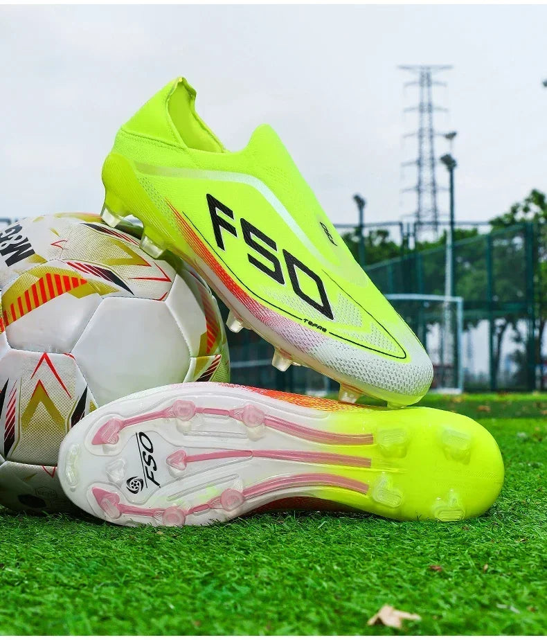 New Men Football Boots Non-Slip Boys Soccer Shoes Grass Cleats High-quality Match Sneakers Hot-selling Outdoor High-top Light