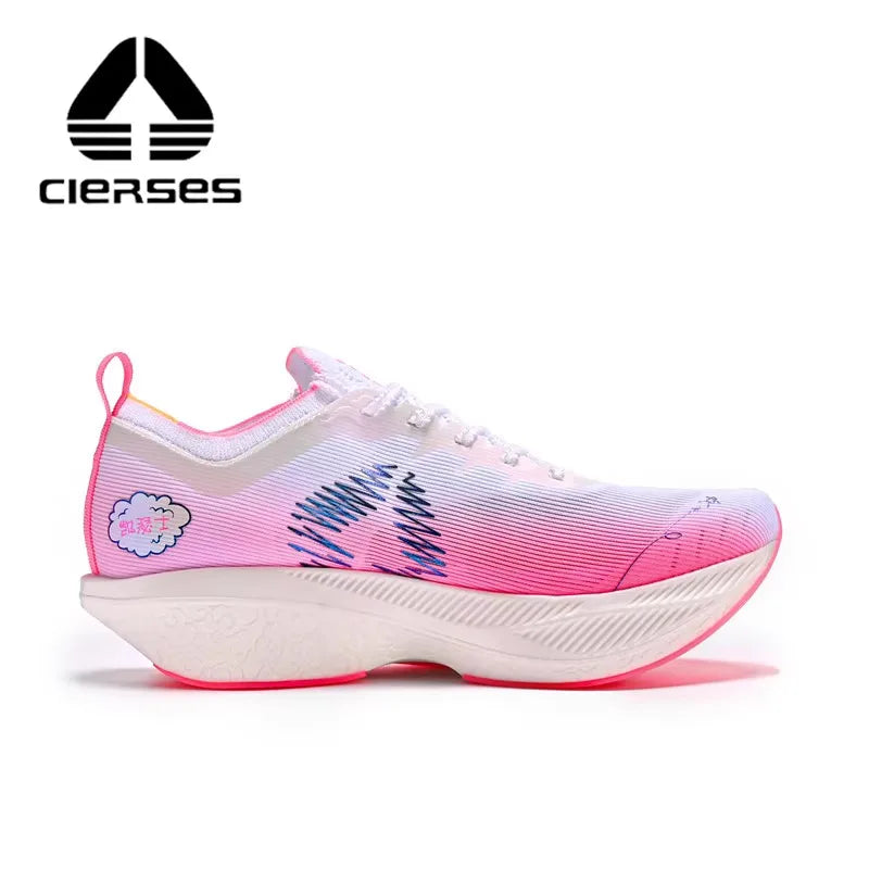 CIERSES Carbon fiber plate Marathon Running Racing Shoes  Men Professional Stable Support Shock-relief Rebbound Training shoes