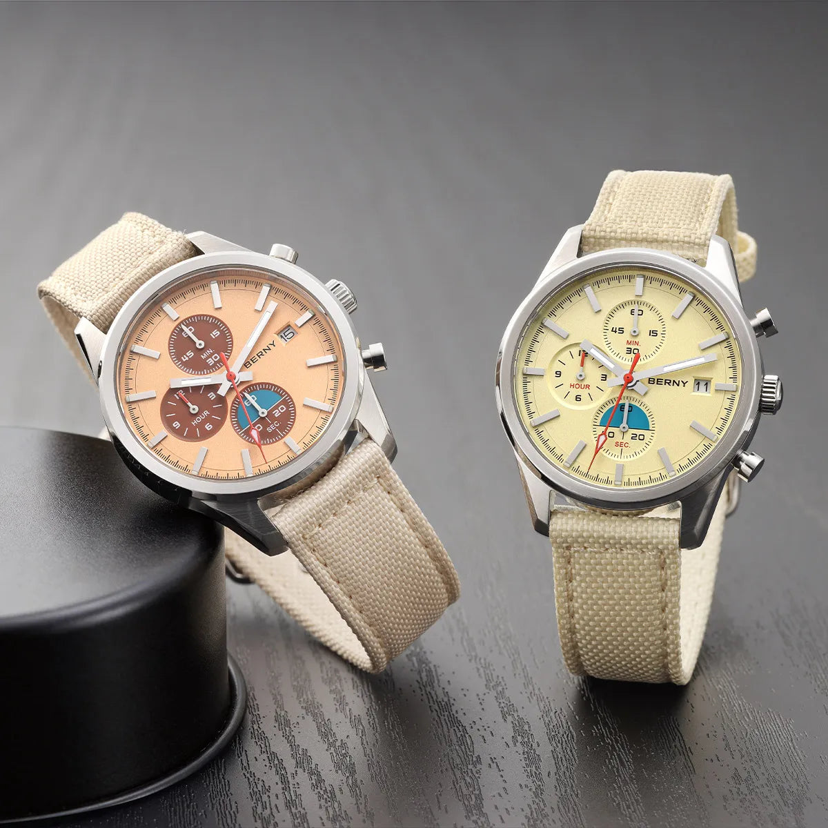BERNY Top Quartz Chronograph Men's Watches Luminous Miyota 0S10 Sapphire AR Coated 5ATM Waterproof 2026 New Sports Men's Watches