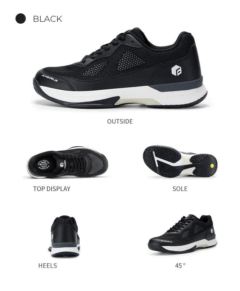 FitVille Men'S Tennis Shoes Wide Version 2E Professional Training Sports Shoes Breathable Non-Slip Rackets With Arch Support