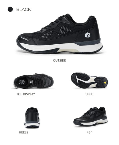 FitVille Men'S Tennis Shoes Wide Version 2E Professional Training Sports Shoes Breathable Non-Slip Rackets With Arch Support