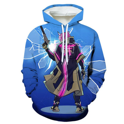 Children's Fortnite 2024 Sweatshirt 3D Digital Printed Hoodie Men's and Women's Pullover Jacket Long Sleeve Children's Gift