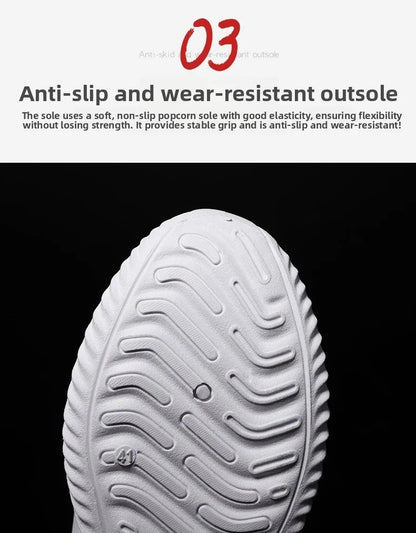 Breathable Mesh Running Shoes Men's Low Cut Slip-On Sports Sneakers Flat Heel Lightweight Comfortable Unisex Trainers