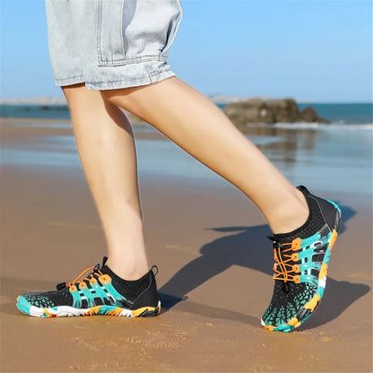 Men Women Water shoes Upstream Wading Swimming Barefoot Five Fingers Aqua Shoes Colorful Beach Seaside Light Unisex Sneakers New