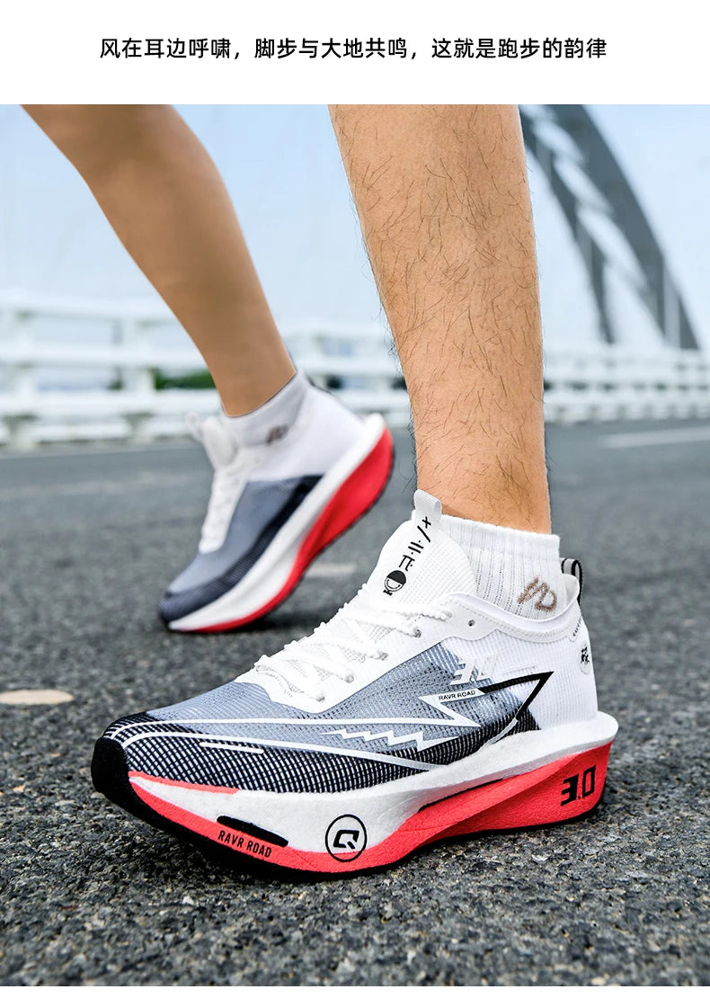 Air Running Shoes Men Sports Marathon Carbon Plate Breathable Lightweight Women Comfortable Athletic Leisure Sneakers Soft Sole