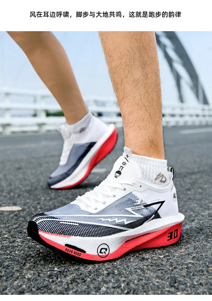 Air Running Shoes Men Sports Marathon Carbon Plate Breathable Lightweight Women Comfortable Athletic Leisure Sneakers Soft Sole