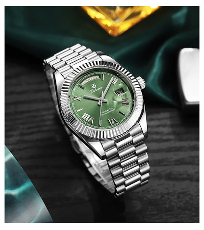 Top Brand Business Men's Watches Luxury Calendar Week Automatic Mechanical Watch for Man Waterproof Gold Stainless Steel