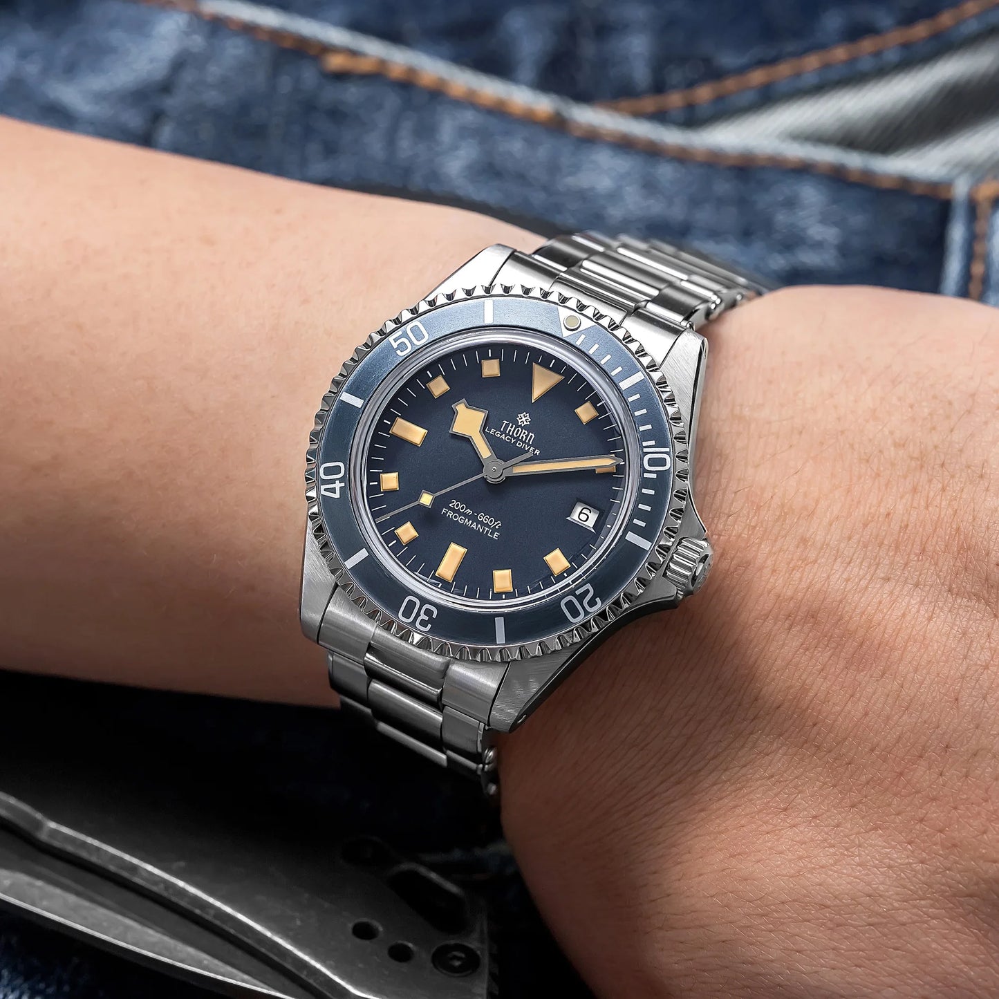 Thorn T023 V3 40mm Men Diving Watch PT5000 Automatic Movement Mechanical Vintage Watches 200m Water Resistance Sapphire