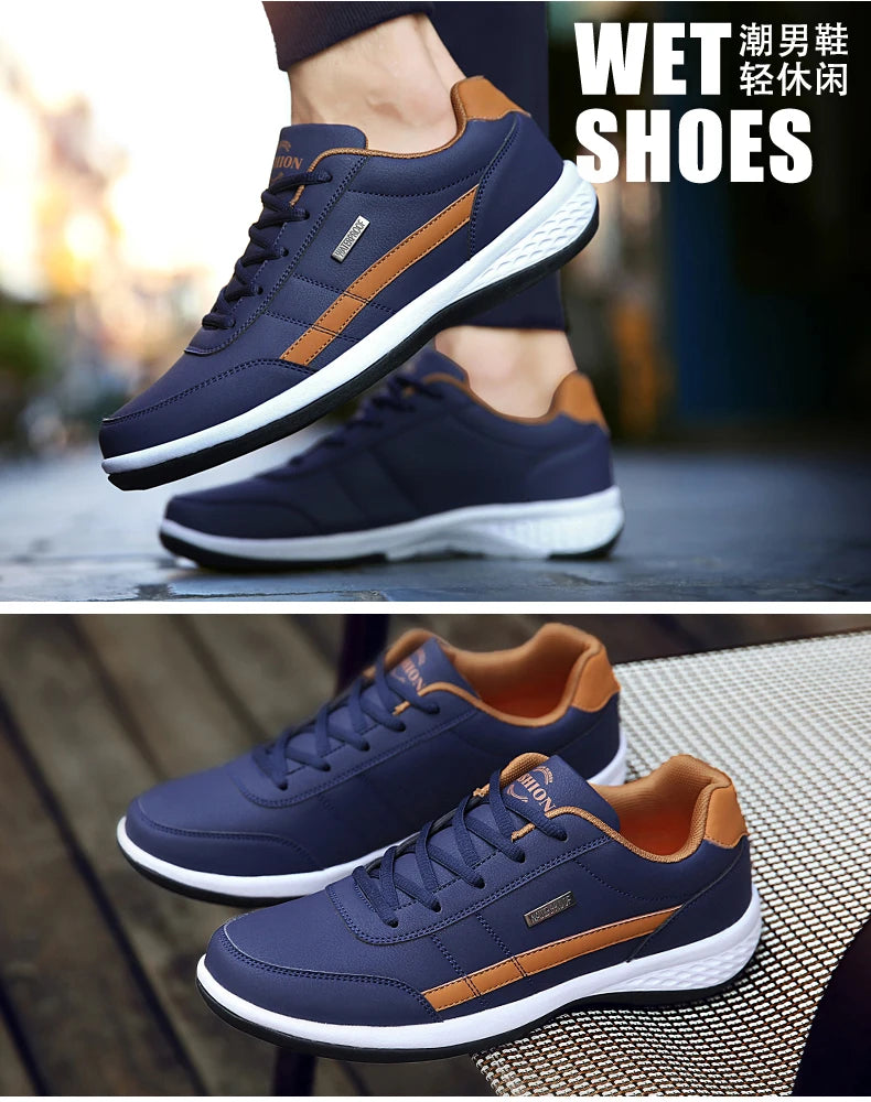 Mens Walking Shoes - Slip On Tennis Running Shoes Memory Foam Lightweight Work Sneakers for Indoor Outdoor Gym