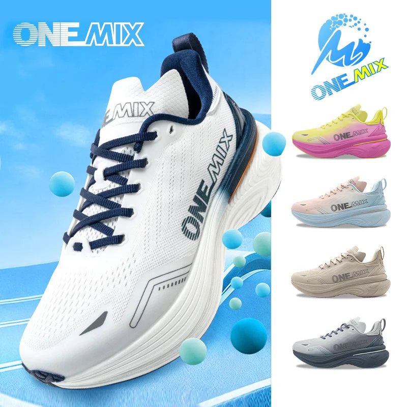 Scarpe da jogging e running ONEMIX Bumper Max unisex, sneaker leggere da strada resistenti all’usura, scarpe sportive fashion per il fitness