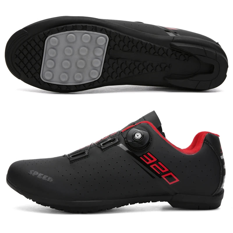 New Cycling Shoes Men's Self-locking Racing Road Cycling Sports Shoes Lockless Training Shoes Women's SPD Cleats Cycling Shoes
