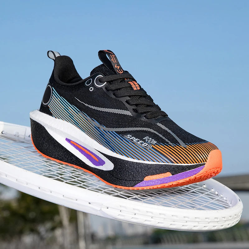 Men Carbon Board Running Shoes Marathon Long-Distance Running Sports Shoes Support Stable Casual Women Breathable Running Shoes