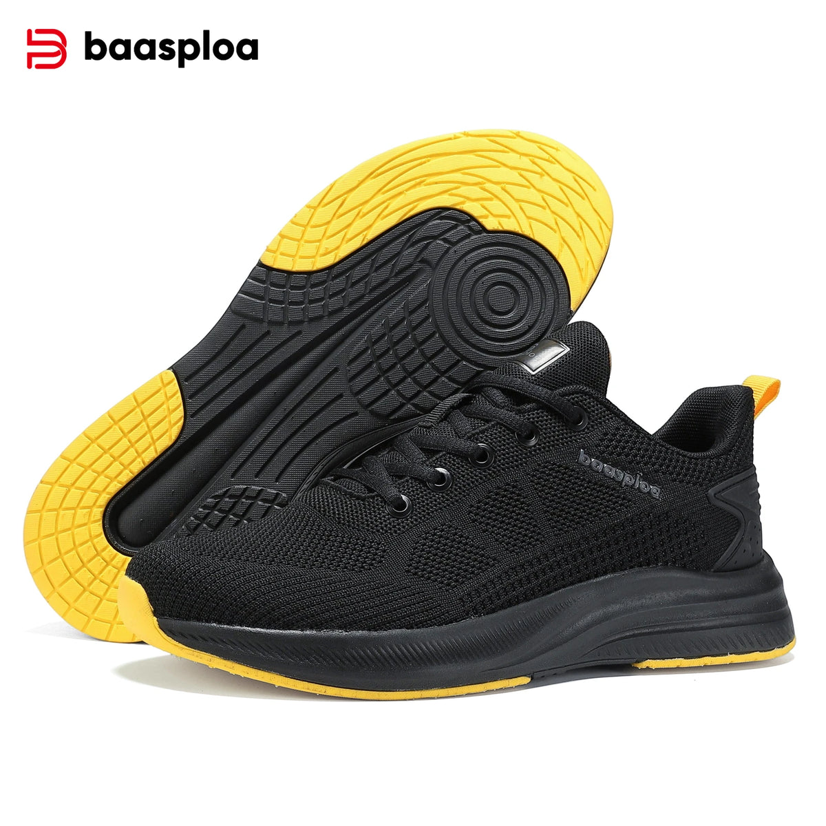 Ténis de corrida para homem Baasploa – Ténis casuais de malha, leves e de design, para corrida, respiráveis, com atacadores, para caminhada desportiva