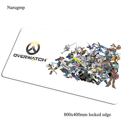 Tapete de rato gaming Overwatch 80x40cm, grande, para secretária de computador, tapete gamer para PC e portátil, presente de Halloween