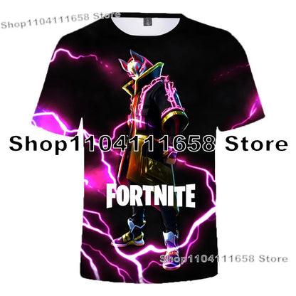 T-shirt Banana Peely para mulher, criança e homem, inspirado em F-Fortnite — T-shirt 3D estampada Battle Royale, top de verão, presente de aniversário