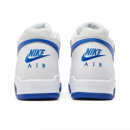 Nike Flight Legacy Comfortable and Versatile Mid-Top Retro Basketball Shoes Men's White/Blue BQ4212-103