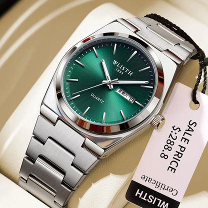 Man Watch Quartz Watch Luxury Waterproof Luminous Date Week Stainless Steel Men's Watch Male relógios masculino reloj hombre