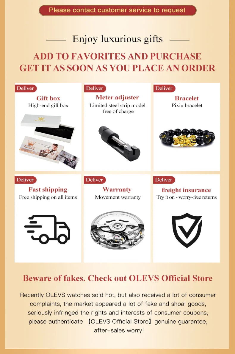 OLEVS Men's Watches Original Multifunctional Wlectronic Watch for Man Waterproof Luminous Alarm Clock Fashion Dress