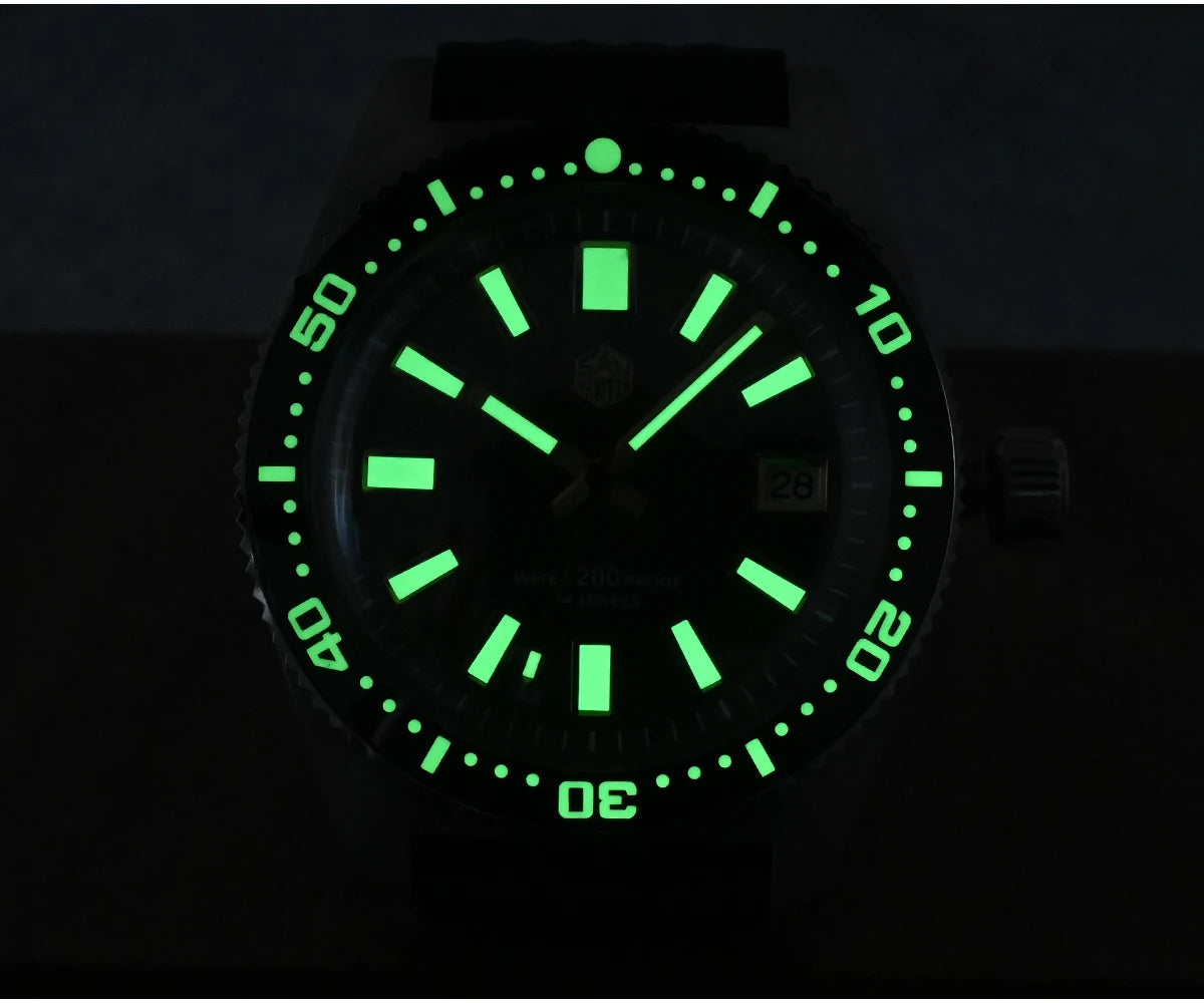 San Martin Official 40mm 62mas V3 Diver Watch For Men Kanagawa Surfing Dial NH35 Automatic Mechanical 20Bar Rubber Strap SN0007