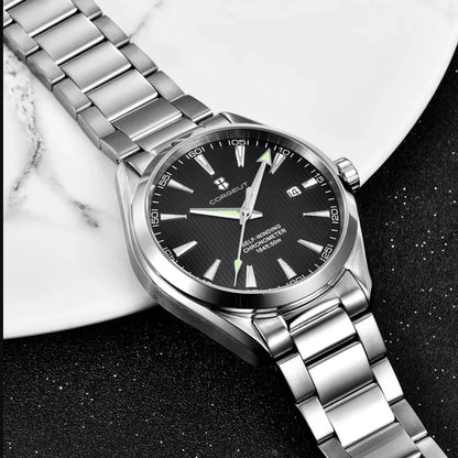 Luxury NH35 Movt Corgeut 41mm Man Sport Clock Automatic Relogio Masculino Mechanical Wristwatch Sapphire Steel Band Men's Watch
