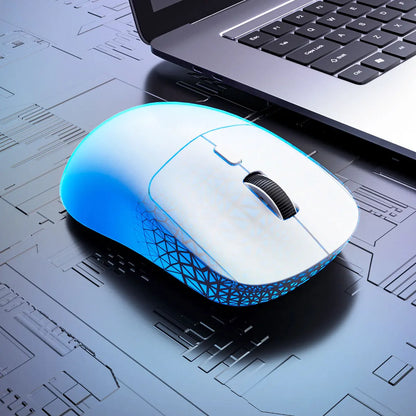 Rechargeable Wireless Bluetooth Gaming Mouse, Dual Mode 2.4G & Bluetooth Wireless Mouse, Silent High Precision Rechargeable Wireless Mouse for Laptop, PC, Mac & iPad