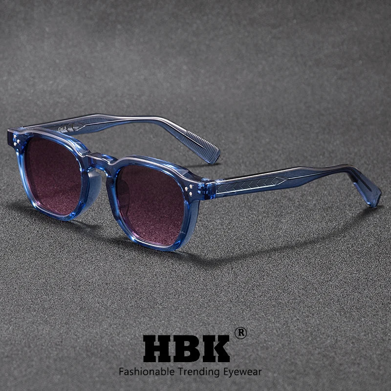 HBK Fashion Retro Men Sunglasses Classic Square Frame  Design Sun Glasses Women Outdoor Travel Party Business Festival Gift